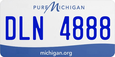 MI license plate DLN4888