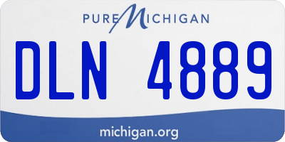 MI license plate DLN4889