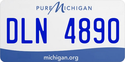 MI license plate DLN4890