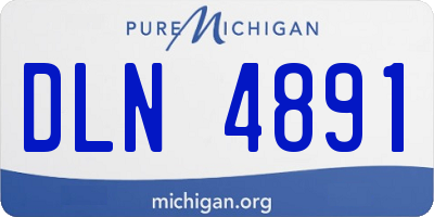 MI license plate DLN4891