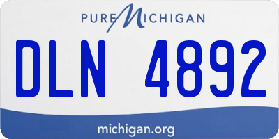 MI license plate DLN4892