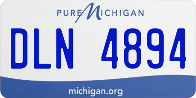 MI license plate DLN4894