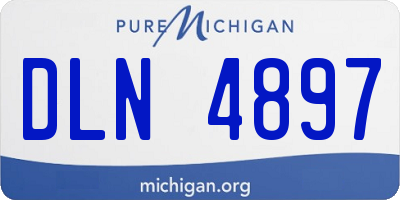 MI license plate DLN4897