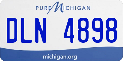 MI license plate DLN4898