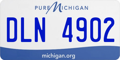 MI license plate DLN4902