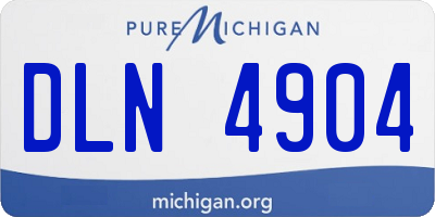 MI license plate DLN4904