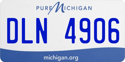 MI license plate DLN4906