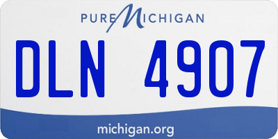 MI license plate DLN4907