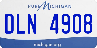 MI license plate DLN4908