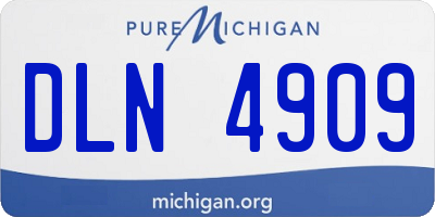 MI license plate DLN4909