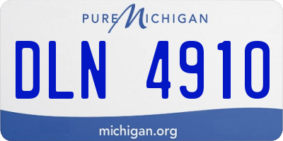MI license plate DLN4910