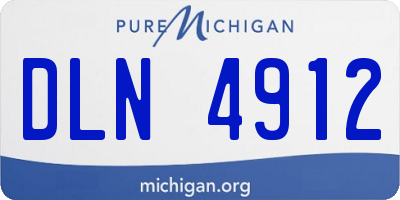 MI license plate DLN4912