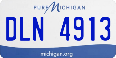 MI license plate DLN4913