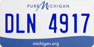 MI license plate DLN4917