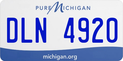 MI license plate DLN4920