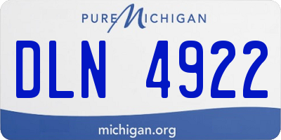 MI license plate DLN4922