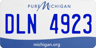 MI license plate DLN4923