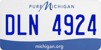 MI license plate DLN4924