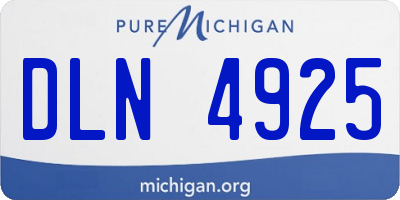 MI license plate DLN4925