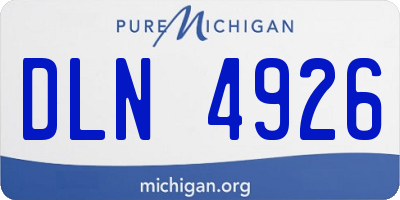 MI license plate DLN4926