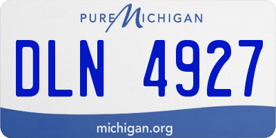 MI license plate DLN4927