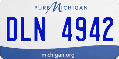 MI license plate DLN4942