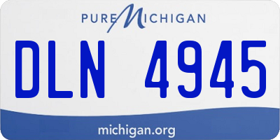 MI license plate DLN4945