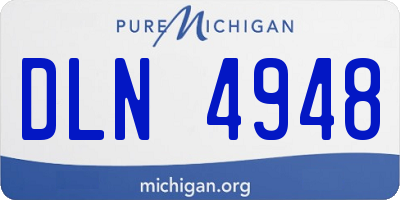MI license plate DLN4948