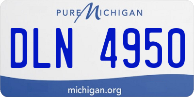 MI license plate DLN4950