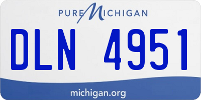 MI license plate DLN4951