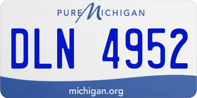 MI license plate DLN4952