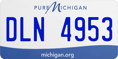 MI license plate DLN4953