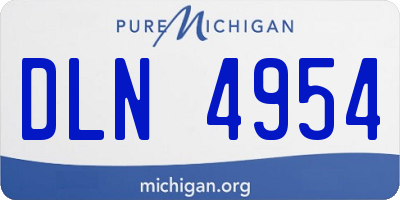 MI license plate DLN4954