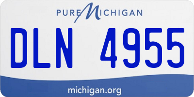 MI license plate DLN4955