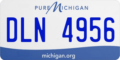 MI license plate DLN4956