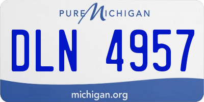 MI license plate DLN4957
