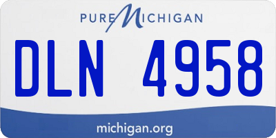 MI license plate DLN4958