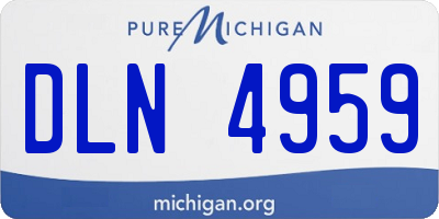 MI license plate DLN4959