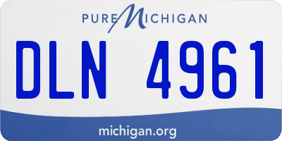 MI license plate DLN4961