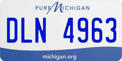 MI license plate DLN4963