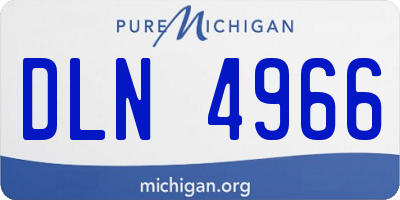 MI license plate DLN4966