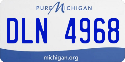 MI license plate DLN4968