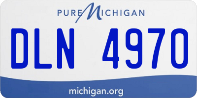 MI license plate DLN4970