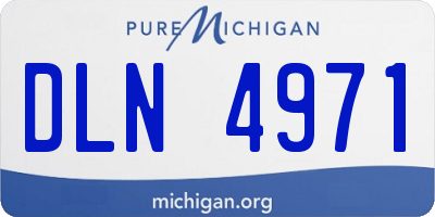 MI license plate DLN4971