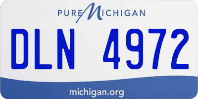 MI license plate DLN4972