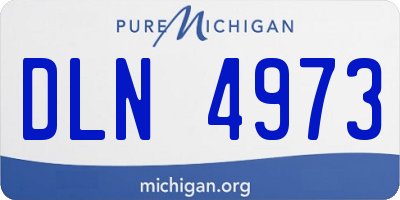 MI license plate DLN4973