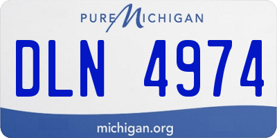 MI license plate DLN4974