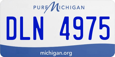 MI license plate DLN4975