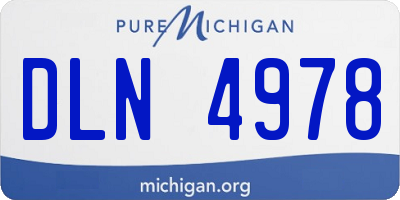 MI license plate DLN4978