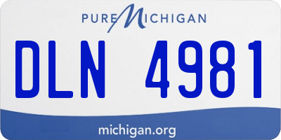 MI license plate DLN4981